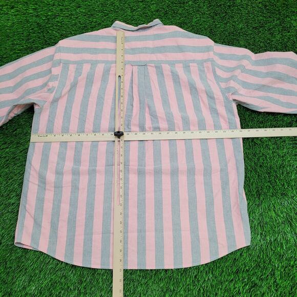 Vintage 90s Aeropostale Poplin Button Shirt XL 26x31 Baggy Stripes - Picture 6 of 14